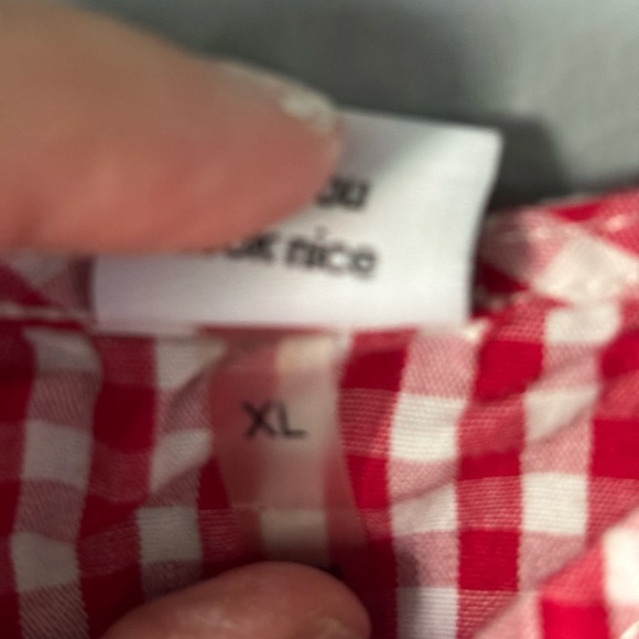 Mei | Adjustable Straps | Tie Front | Red Gingham | Button Front | Dress | XL 🍓 - Picture 5 of 11